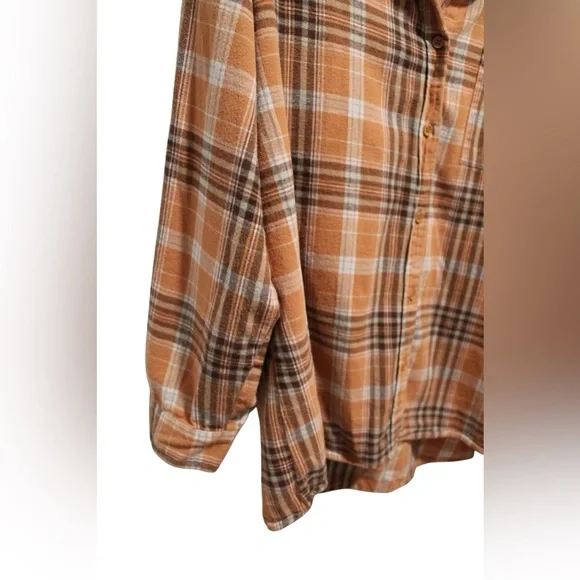 Cotton On Orange Plaid Women's Top - Picture 4 of 8